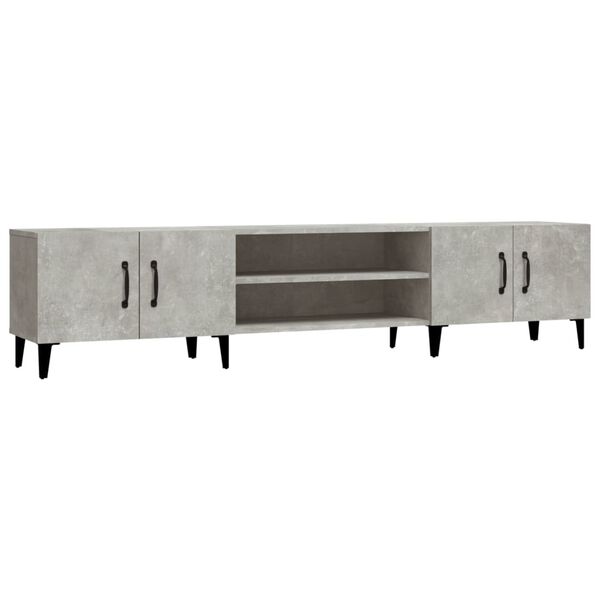 vidaXL TV Cabinet Concrete Grey Engineered wood Large TV Cabinet