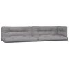 vidaXL Pallet Sofa Set Grey, Natural Wood