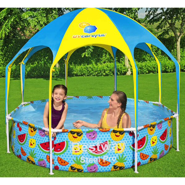 Bestway Swimming Pool Multicolor Steel Medium Foldable Swimming Pool