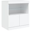 vidaXL Sideboard White Engineered wood, glass Large Sideboard