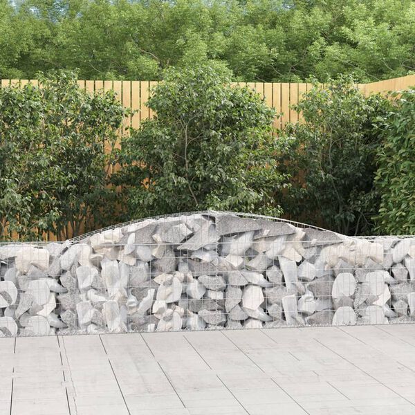 vidaXL Gabion Basket Set of 15 Silver Galvanized iron Extra Large