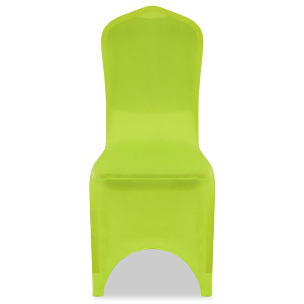 vidaXL Chair Cover Set of 6 Apple Green 90% Polyester, 10% Elastane