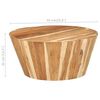 vidaXL Coffee Table &Oslash;25.6"x12.2" Solid Acacia Wood