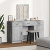 vidaXL Dressing Table Grey 19.69 x 16.14 x 53.15 in Engineered Wood