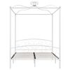 vidaXL Bed Frame White Metal Super King Bed Frame Rectangular