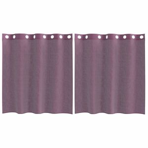 vidaXL Voile Curtains with Grommets 2 pcs Purple 55.1x55.1"