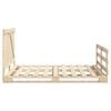 vidaXL Bed Frame Natural Wood Solid pine wood 55.1x78.7 in Durable