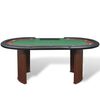 vidaXL Poker Table Green, Black, Brown