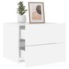 vidaXL Wall-mounted Bedside Cabinet Set of 2 White Engineered wood