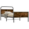 vidaXL Bed Frame Sonoma oak Steel, engineered wood Single Bed Frame
