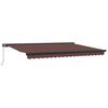 vidaXL Retractable Awning Brown Aluminum 177.2 x 118.1 in Retractable