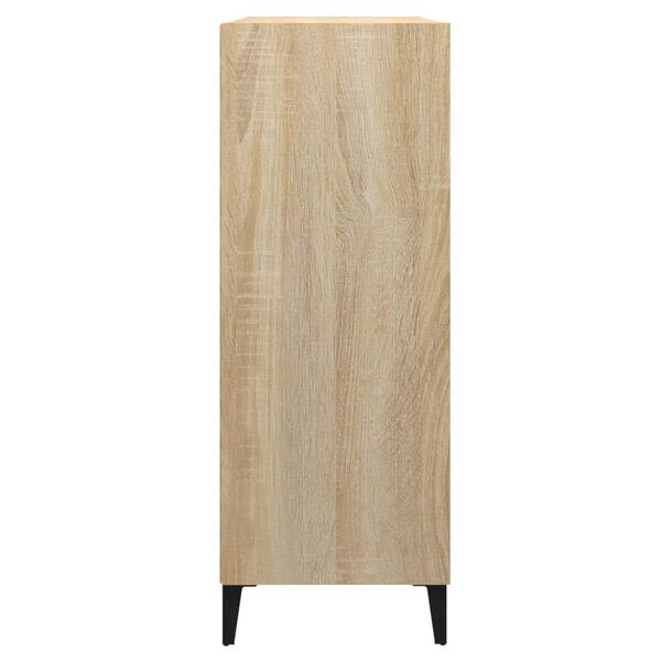 vidaXL Sideboard Sonoma Oak 27.4"x12.8"x35.4" Engineered Wood