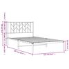 vidaXL Bed Frame Black Powder-coated steel Twin Bed Frame Rectangular