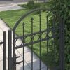 vidaXL Fence Gate with Lock Grey 39.37 x 49.21 in Powder-Coated Steel