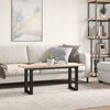 vidaXL Coffee Table O-Frame 43.3"x15.7"x17.9" Solid Wood Pine and Steel