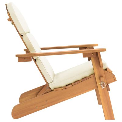 vidaXL Adirondack Patio Chair with Cushions Solid Wood Acacia