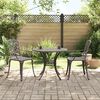 vidaXL 3 Piece Bistro Set Bronze Cast Aluminum