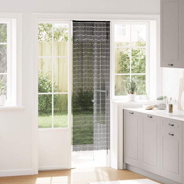 vidaXL Insect Door Curtain Dark Grey 22.0x72.8" Bamboo