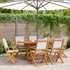 vidaXL Garden Dining Set Cream White
