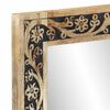 vidaXL Bathroom Mirror Brown Solid mango wood, Glass Medium