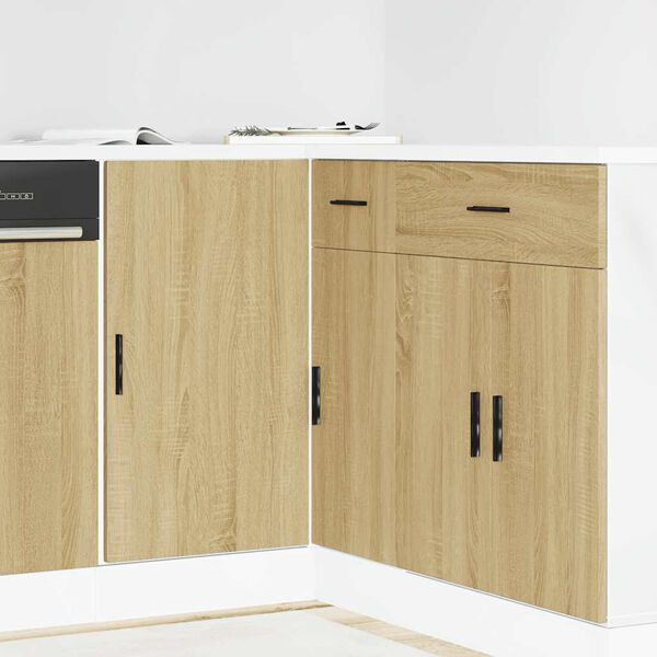 vidaXL Sink Base Cabinet Sonoma oak Engineered wood Medium