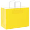 vidaXL Paper Bags 50 pcs with Handles Yellow 12.6x6.7x9.8"