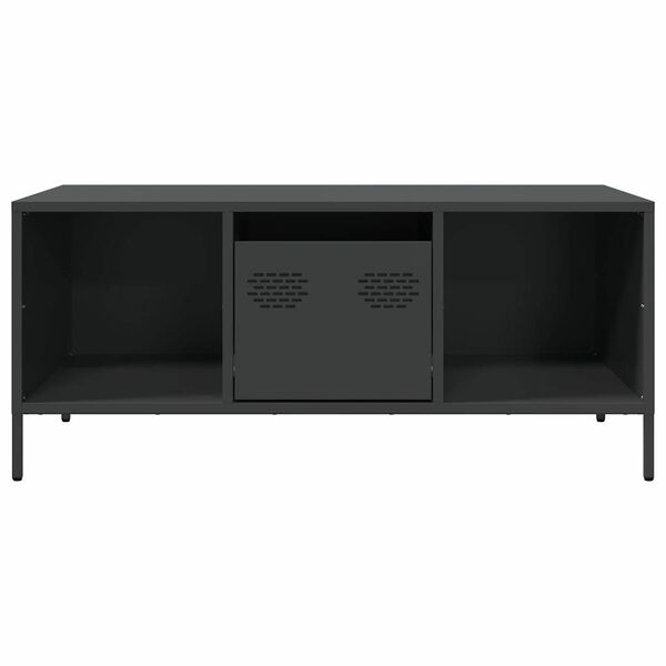 vidaXL Coffee Table Black Cold-rolled Steel Medium Coffee Table