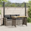 vidaXL Garden Dining Set Grey PE rattan Medium UV-resistant materials