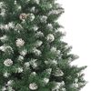 vidaXL Christmas Tree Green and white PVC, steel 82.7 in