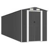 vidaXL Garden Shed Anthracite Galvanized Steel Large Sliding Components