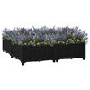 vidaXL Raised Bed Black Polypropylene Medium Durable Planter Box