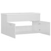 vidaXL Sink Cabinet With Basin High gloss white Engineered Wood