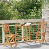 vidaXL Garden Dining Set Folding 3 pcs Black Solid Acacia Wood