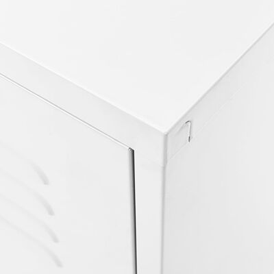 vidaXL TV Cabinet White 41.3"x13.8"x19.7" Steel
