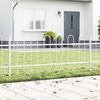 vidaXL Garden Fence White 3.4 x 0.6 m Powder-coated steel