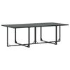 vidaXL Garden Dining Set 9 pcs Black Steel