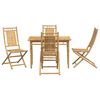 vidaXL Garden Dining Set Natural bamboo Bamboo 4-seater Foldable