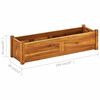vidaXL Raised Bed Brown Acacia wood 39.4 x 11.8 x 9.8 in Durable