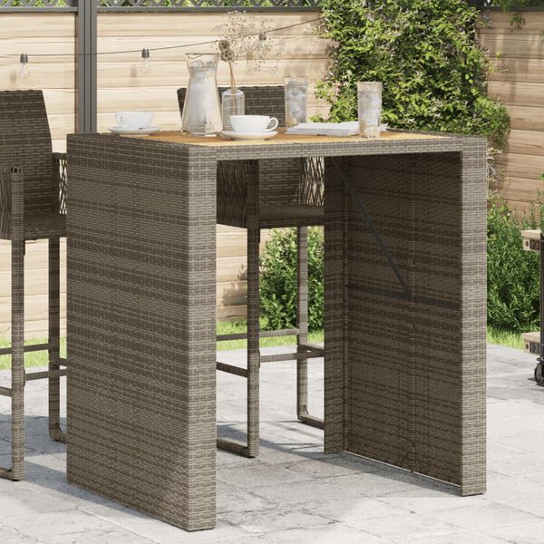 vidaXL Garden Bar Table Grey