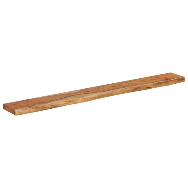 vidaXL Wall Shelf Natural Wood Solid Acacia Wood 55.1 x 7.9 x 1.5 in