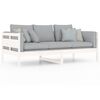 vidaXL Day Bed White Solid pine wood, plywood Single