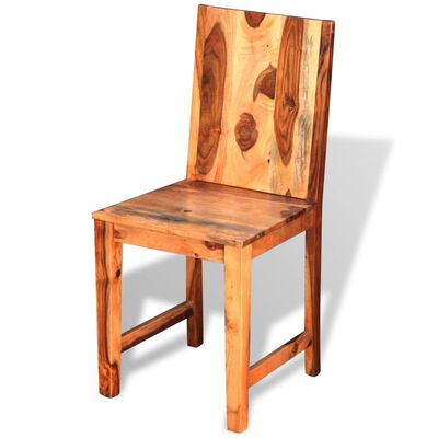 vidaXL Dining Chairs 2 pcs Solid Sheesham Wood