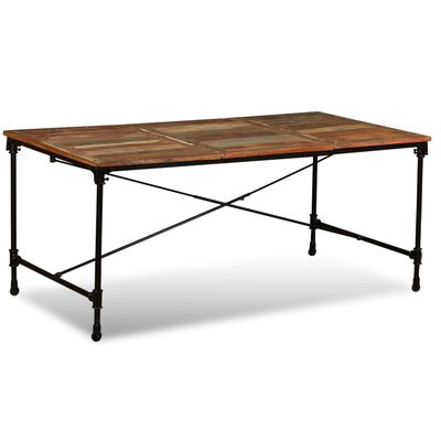 vidaXL Dining Table Solid Reclaimed Wood 70.9"