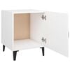 vidaXL Bedside Cabinet White Engineered wood, metal Medium
