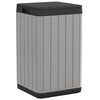 vidaXL Outdoor Garbage Bin Gray 15"x15"x25.6" PP