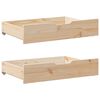 vidaXL Daybed With Trundle Natural Pine Solid Pine Wood 35.4x78.7 in