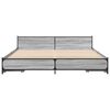vidaXL Bed Frame Gray Sonoma Engineered wood, steel Double Bed Bed Frame
