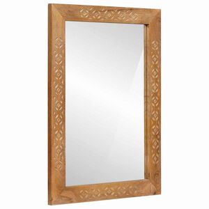 vidaXL Bathroom Mirror with Mirror Light Brown 27.56 x 19.69 x 0.98 in