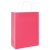 vidaXL Paper Bags 250 pcs with Handles Pink 26x12x35 cm