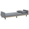 vidaXL Sofa Bed Light Gray 100% polyester, plywood, foam